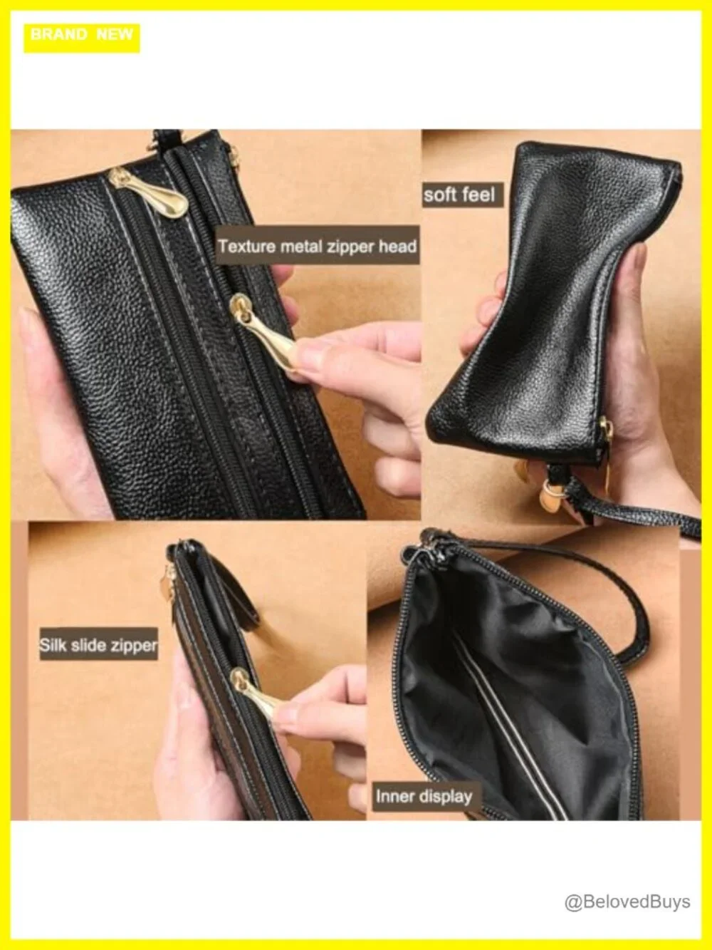 Womens Small Zipper Clutch Wallet Wristlet Purse Handbag Key Card Holder